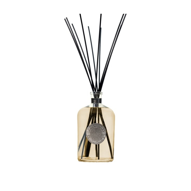 LaMystique, diffusore a osmosi in vetro trasparente, fragranza Muschio Bianco e Ciclamino, 5 l