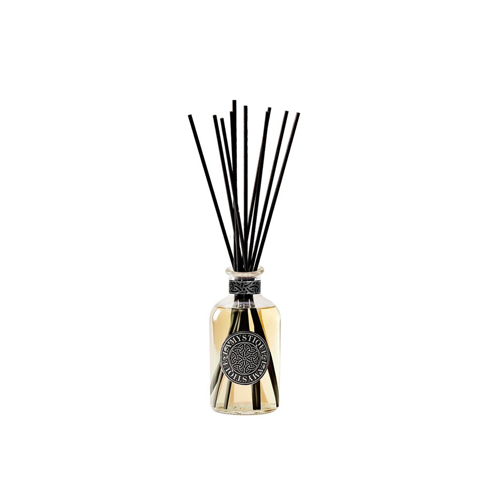 LaMystique: diffusore a osmosi in vetro trasparente, fragranza Muschio Bianco e Ciclamino, 500 ml