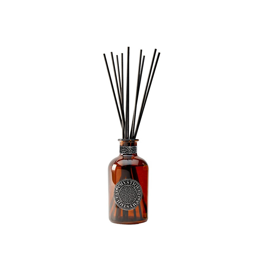 LaMystique, diffusore a osmosi in vetro brunito, fragranza Oud e Miele, 500 ml