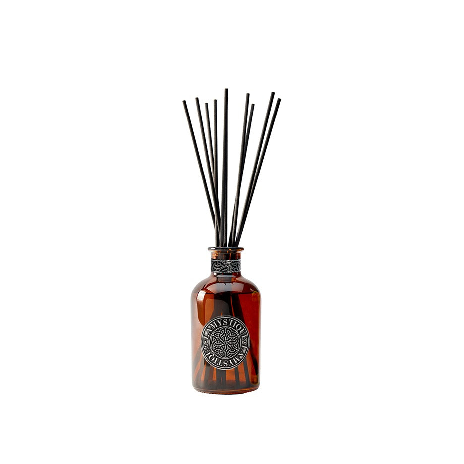 LaMystique, diffusore a osmosi in vetro brunito, fragranza Pino Cirmolo, 500 ml
