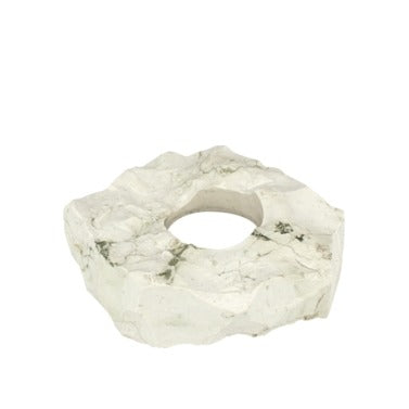 LaMystique: tappo artigianale in marmo bianco, diam. 11,5 x h 3 cm