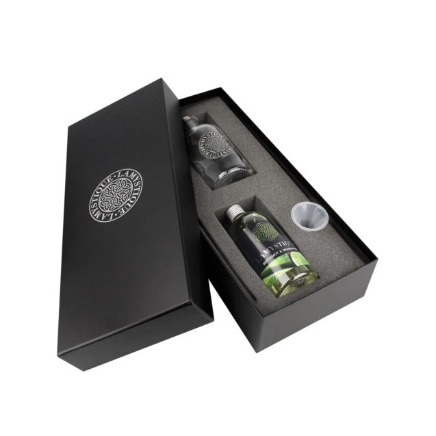 Lamystique, gift box per diffusore d'ambiente, fragranza Bergamotto e Pompelmo, 500 ml