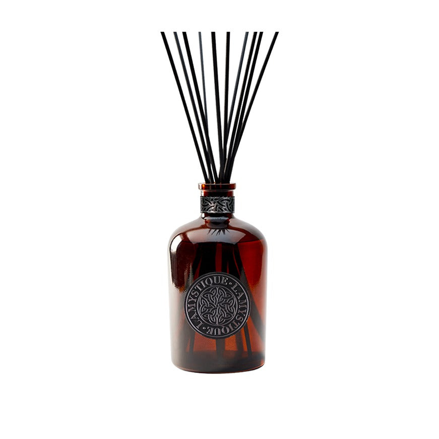 LaMystique: diffusore a osmosi in vetro brunito, fragranza Rosa e Gelsomino, 3 l