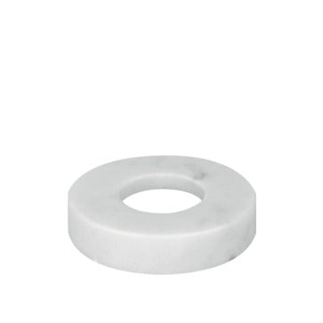 LaMystique, tappo in marmo bianco, diam. 7 x h 1,7 cm.