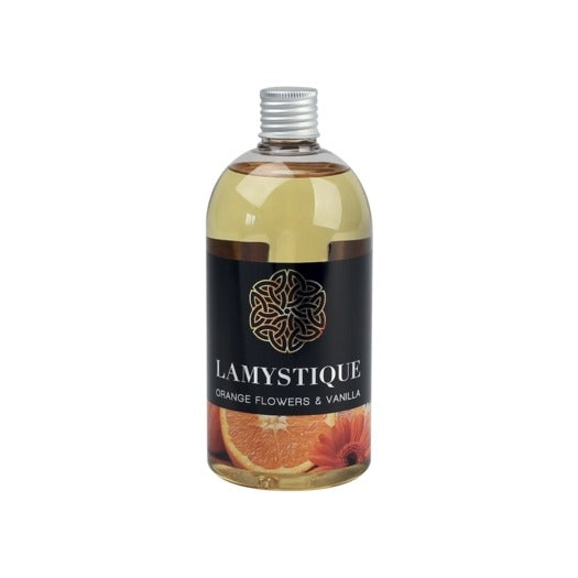 LaMystique, refill per diffusore a osmosi, fragranza Fiori d'Arancio e Vaniglia, 500 ml