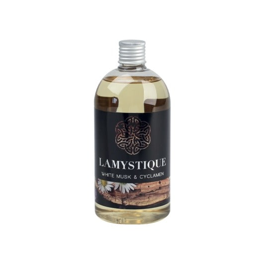 LaMystique, ricarica per diffusore a osmosi, fragranza Muschio Bianco e Ciclamino, 500 ml
