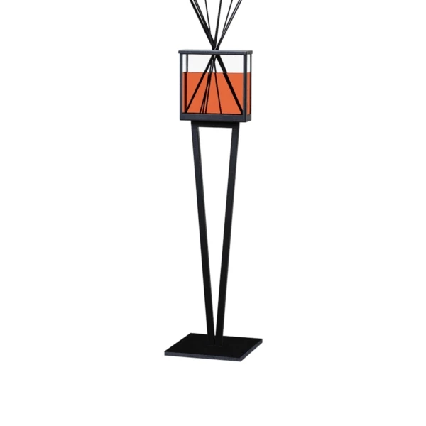 Floor-standing diffuser in anthracite metal, 4 L