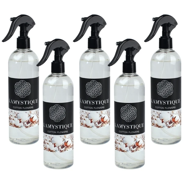 Confezione da 5 profumatori per ambienti e tessuti, fragranza Fiori di Cotone, 500 ml