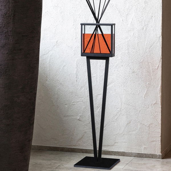 67185NO_amb.jpg Floor-standing diffuser in anthracite metal, 4 L