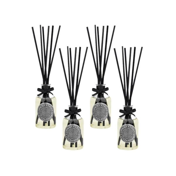 MYS4OH4.jpg Packaging of 4 room diffusers, Oud & Honey fragrance, 100 ml