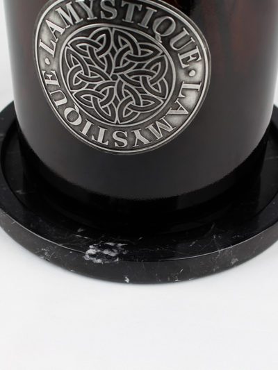 Espositore rotondo in marmo nero, Ø 20 cm